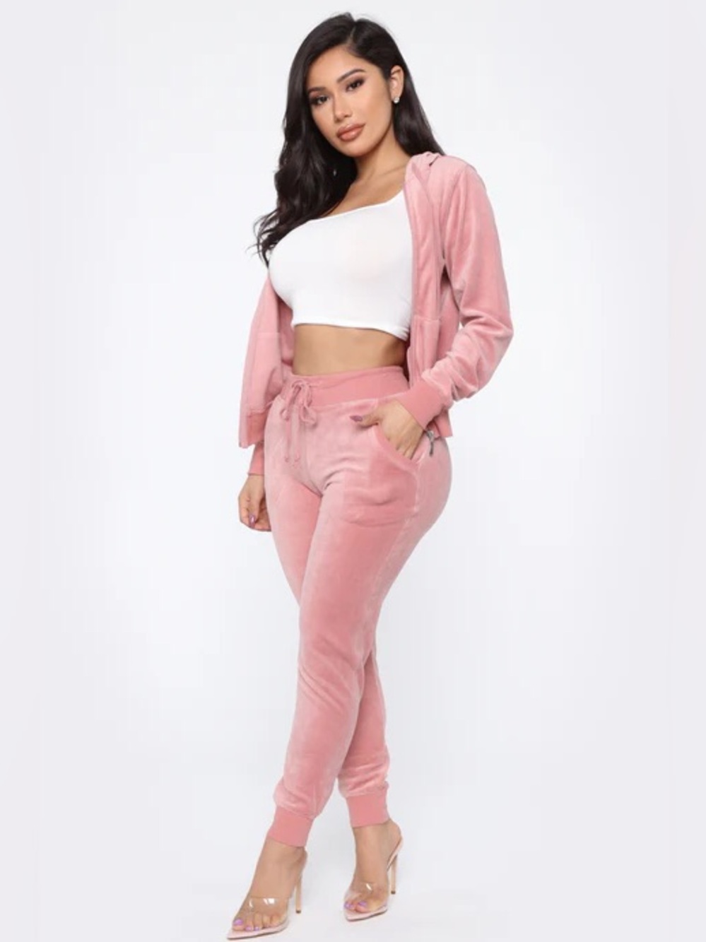NWOT Fashion Nova Original Trendsetter Velour Jogger Set